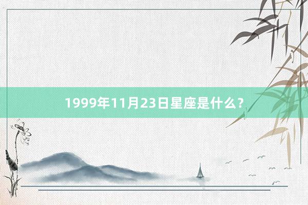 1999年11月23日星座是什么？